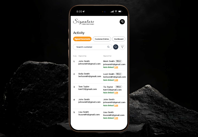 Team sports check-in & waiver system with real-time visibility into waiver activity